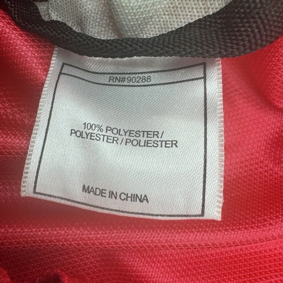 Adidas Cinch Sack Drawstring Backpack Sling Gym Bag Pink Gray Yellow Neon Zip - Picture 5 of 6